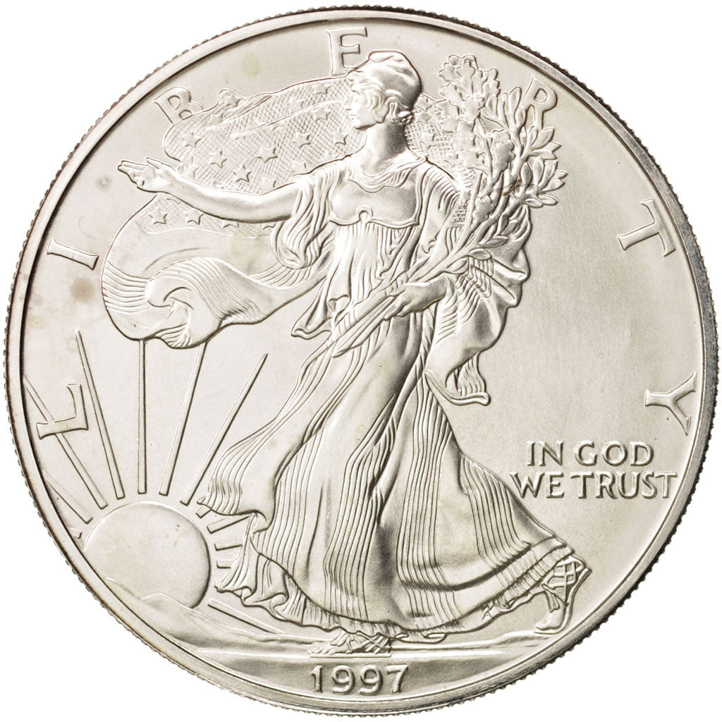 Coin, United States, Dollar, 1997, U.S. Mint, Philadelphia, MS(64), Silver