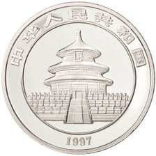 CHINA, PEOPLE'S REPUBLIC, 10 Yüan, 1997, small date, MS(65-70), Silver, KM:986