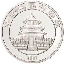 CHINA, PEOPLE'S REPUBLIC, 10 Yüan, 1997, small date, MS(65-70), Silver, KM:986