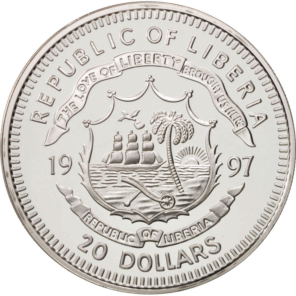 Coin, Liberia, 20 Dollars, 1997, MS(65-70), Silver, KM:417