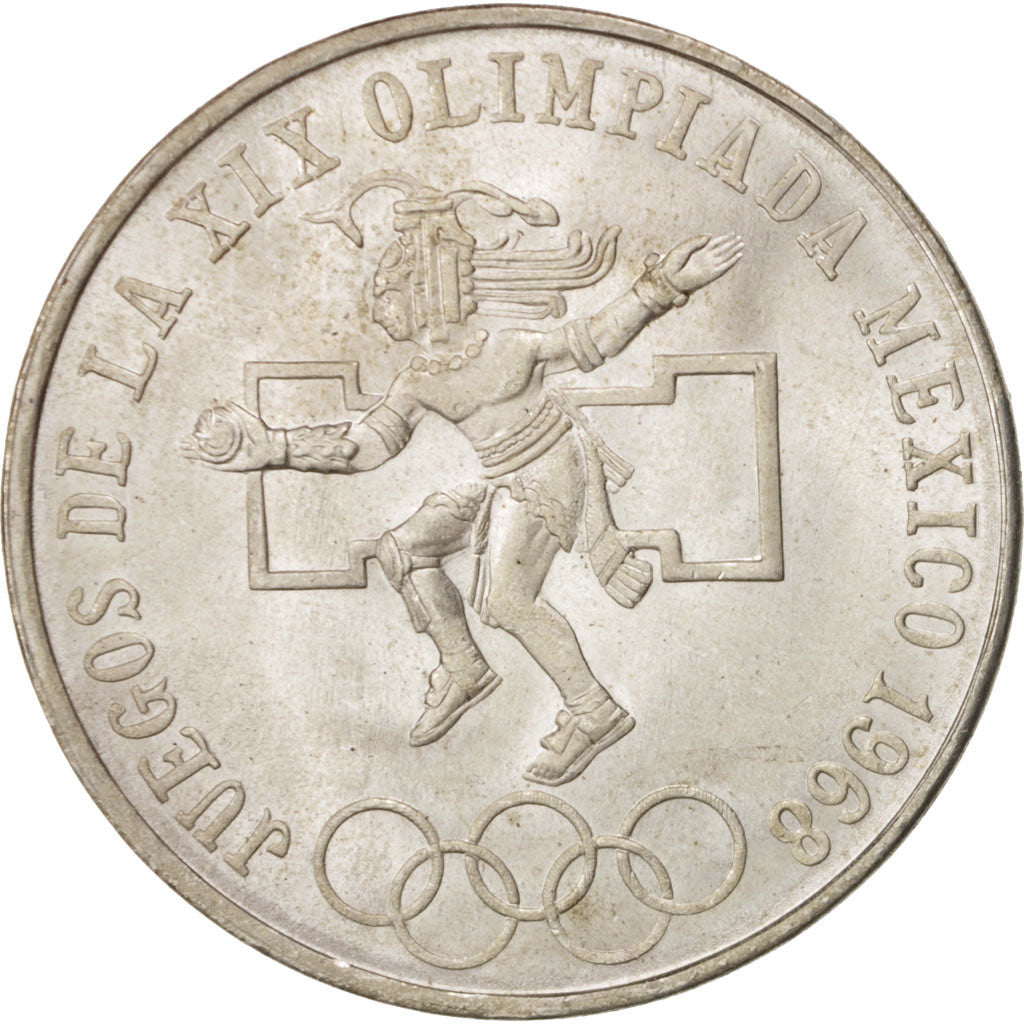 Coin, Mexico, 25 Pesos, 1968, Mexico City, MS(64), Silver, KM:479.1