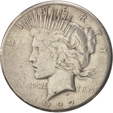 Coin, United States, Peace Dollar, Dollar, 1922, U.S. Mint, San Francisco