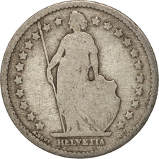 Suiza, Franc, 1877, Bern, BC, Plata, KM:24