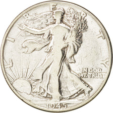 États-Unis, Walking Liberty Half Dollar, 1945, Philadelphia, TB, KM:142