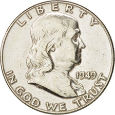 États-Unis, Franklin Half Dollar, 1949, Philadelphia, TB+, KM:199