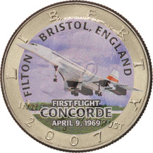 United States, Kennedy Half Dollar, 2007, Philadelphia, First Flight Concorde