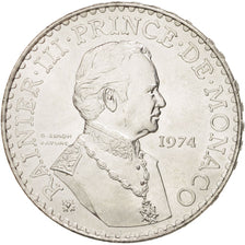 Coin, Monaco, Rainier III, 50 Francs, 1974, MS(64), Silver, KM:152.1