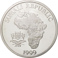 Somali Republic, 10 Dollars, 1 Oz, 1999, The African Monkey, MS(65-70), Silver
