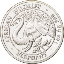Somalia, 1000 Shillings, Elephant, 2005, MS(65-70), Silver, KM:189