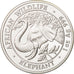 Somalia, 1000 Shillings, Elephant, 2005, MS(65-70), Silver, KM:189