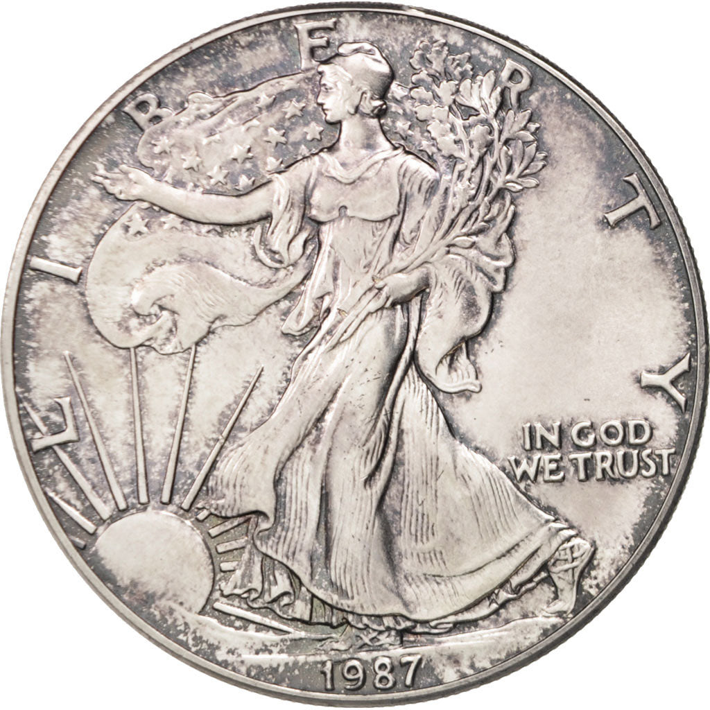 Coin, United States, Dollar, 1987, U.S. Mint, Philadelphia, MS(64), Silver