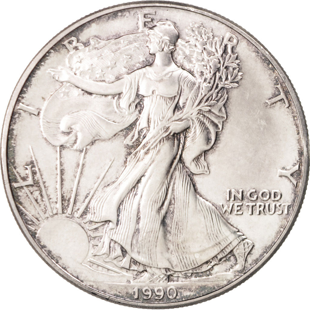 Coin, United States, Dollar, 1990, U.S. Mint, Philadelphia, MS(64), Silver