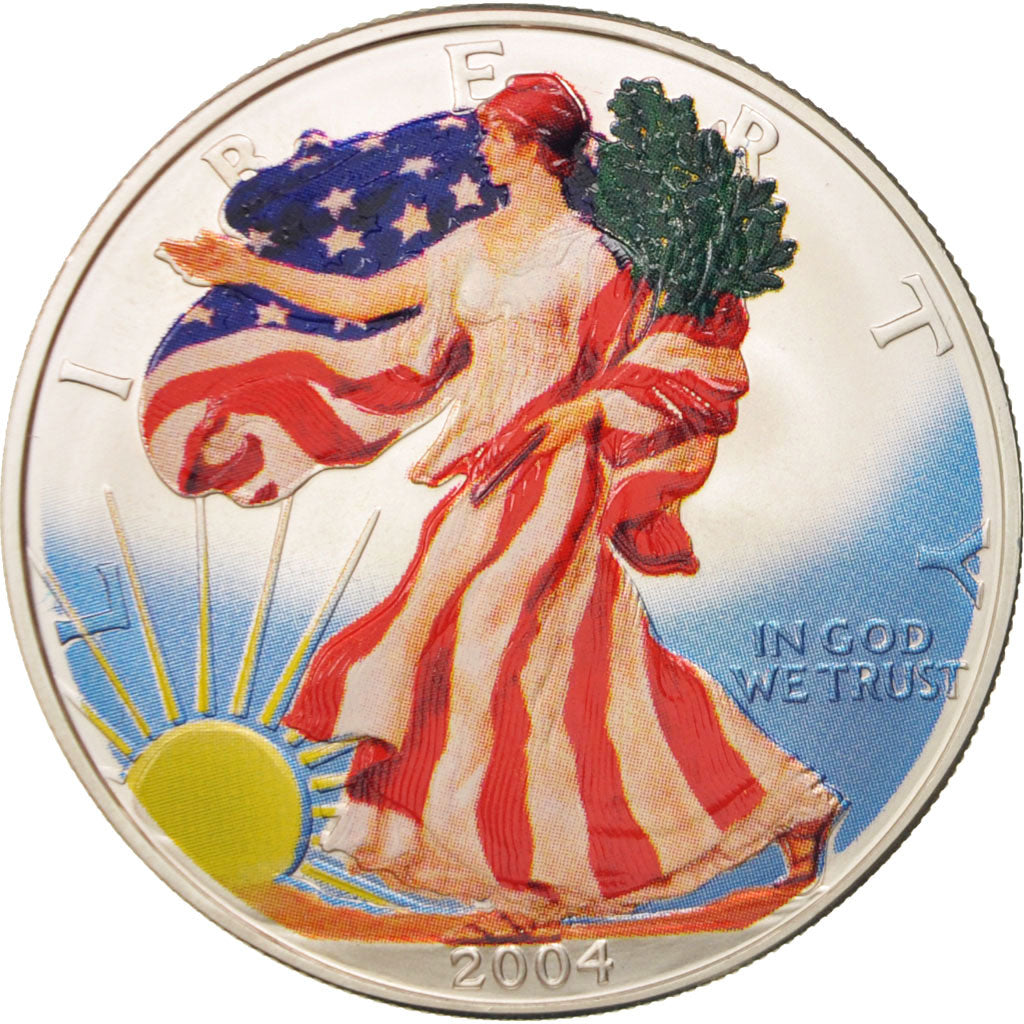 Coin, United States, Dollar, 2004, U.S. Mint, Philadelphia, MS(65-70), Silver