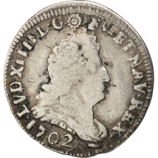 Frankreich, Louis XIV, 5 Sols aux insignes, 1702, Poitiers, S, KM:337.8