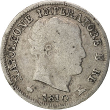 ITALIAN STATES, KINGDOM OF NAPOLEON, 5 Soldi, 1810, Milan, F(12-15), Silver