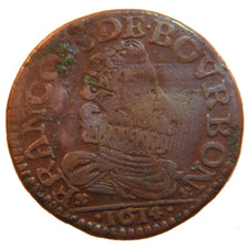 FRANCE, Liard, 1614, VF(30-35), Copper, Boudeau #1819, 3.70
