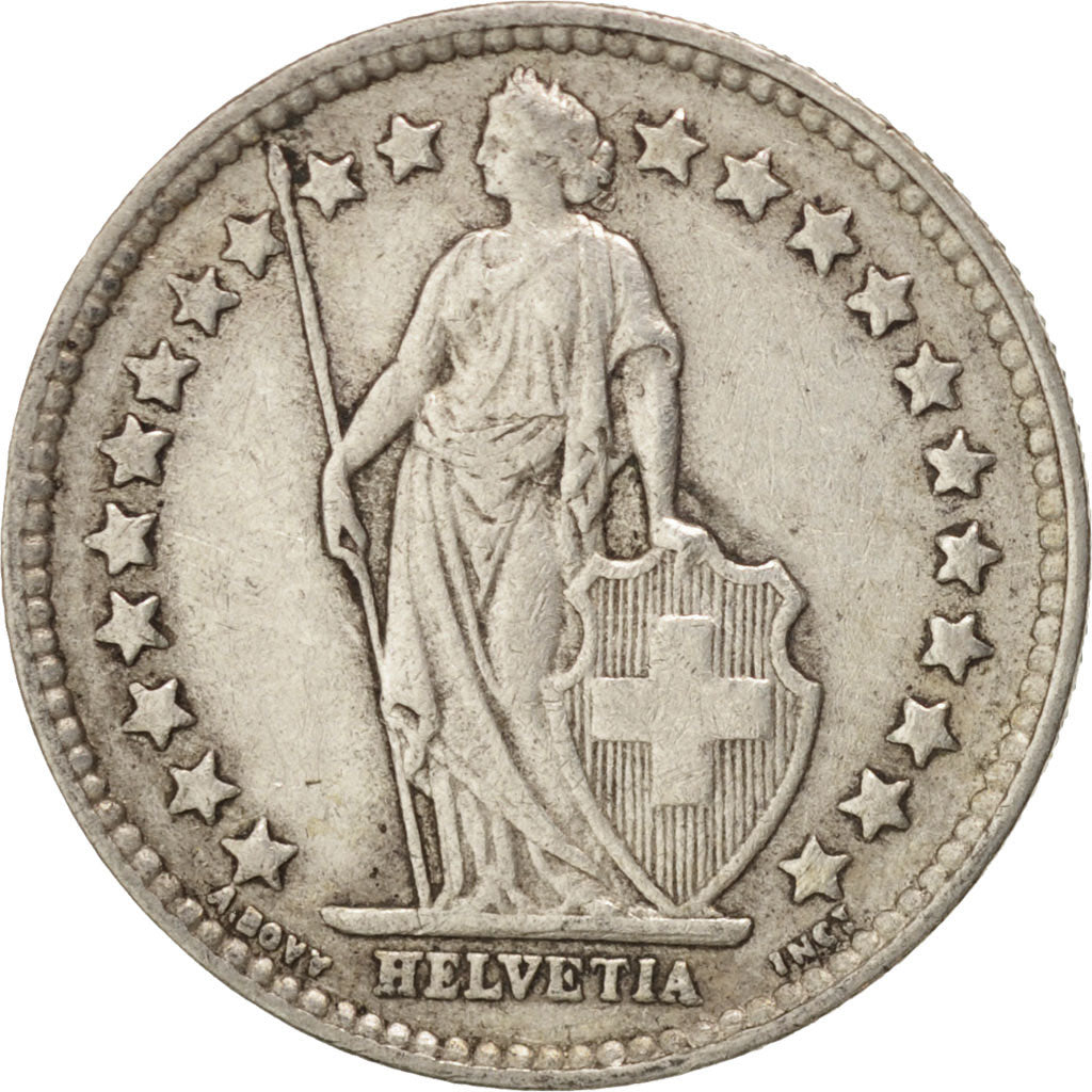 Coin, Switzerland, 1/2 Franc, 1934, Bern, EF(40-45), Silver, KM:23