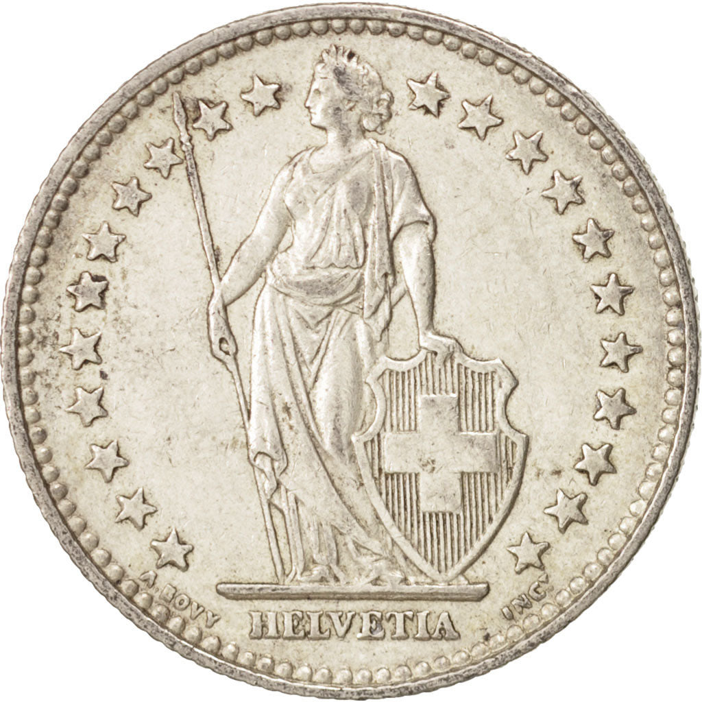 Switzerland, 2 Francs, 1940, Bern, AU(50-53), Silver, KM:21