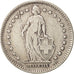 Moneda, Suiza, 2 Francs, 1920, Bern, BC+, Plata, KM:21
