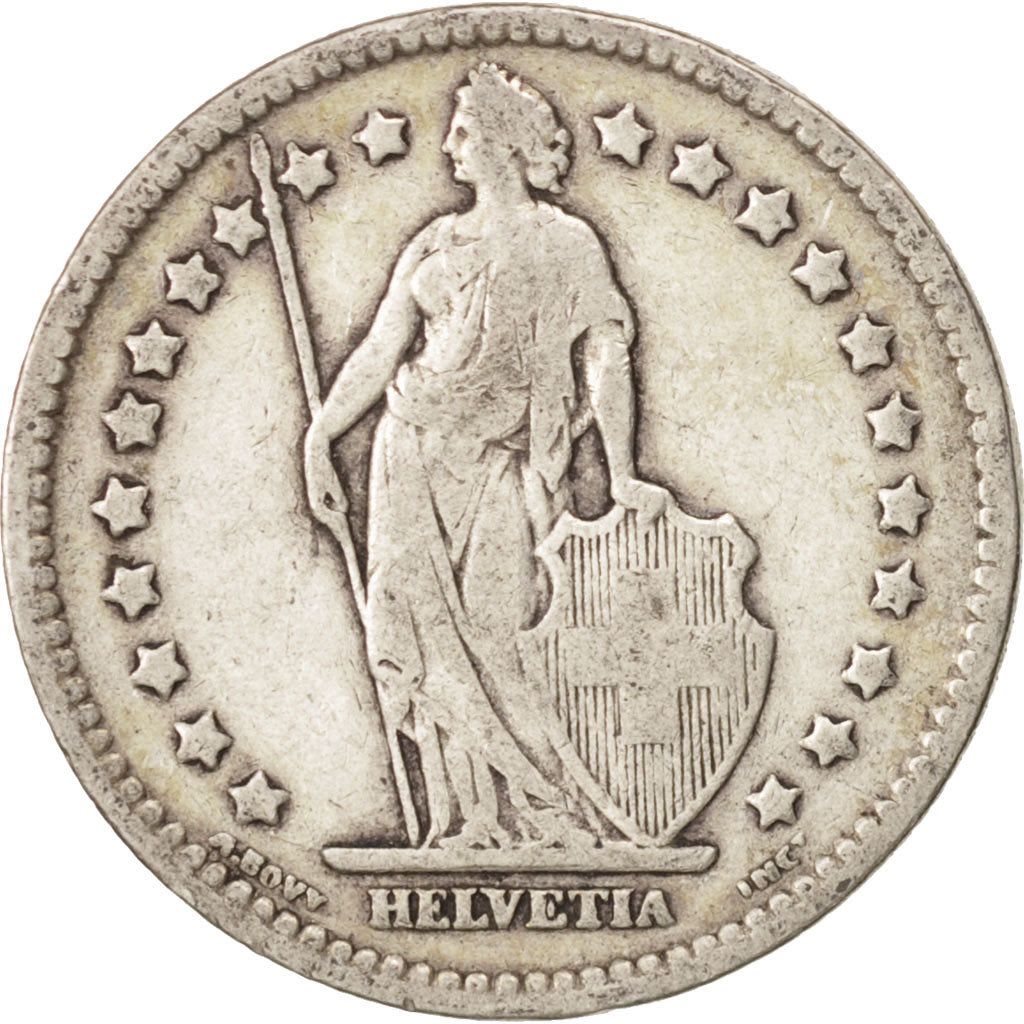 Coin, Switzerland, Franc, 1914, Bern, VF(20-25), Silver, KM:24