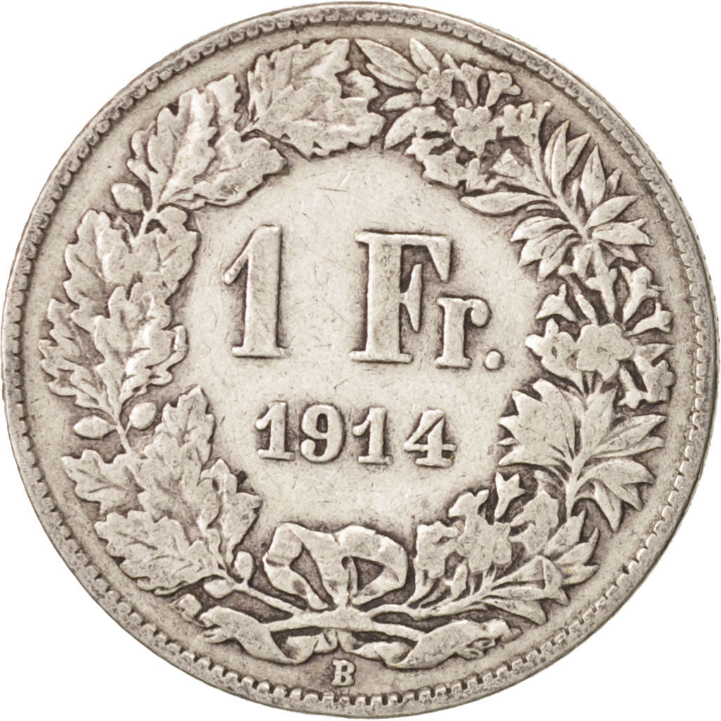 Coin, Switzerland, Franc, 1914, Bern, VF(20-25), Silver, KM:24