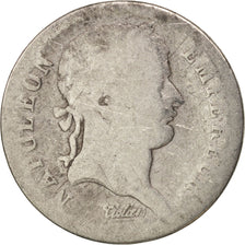 France, Napoléon I, 1/2 Franc, 1808, Paris, VG(8-10), Silver, KM:680.1