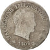 Estados italianos, KINGDOM OF NAPOLEON, 10 Soldi, 1809, Milan, BC, Plata, KM:6.1