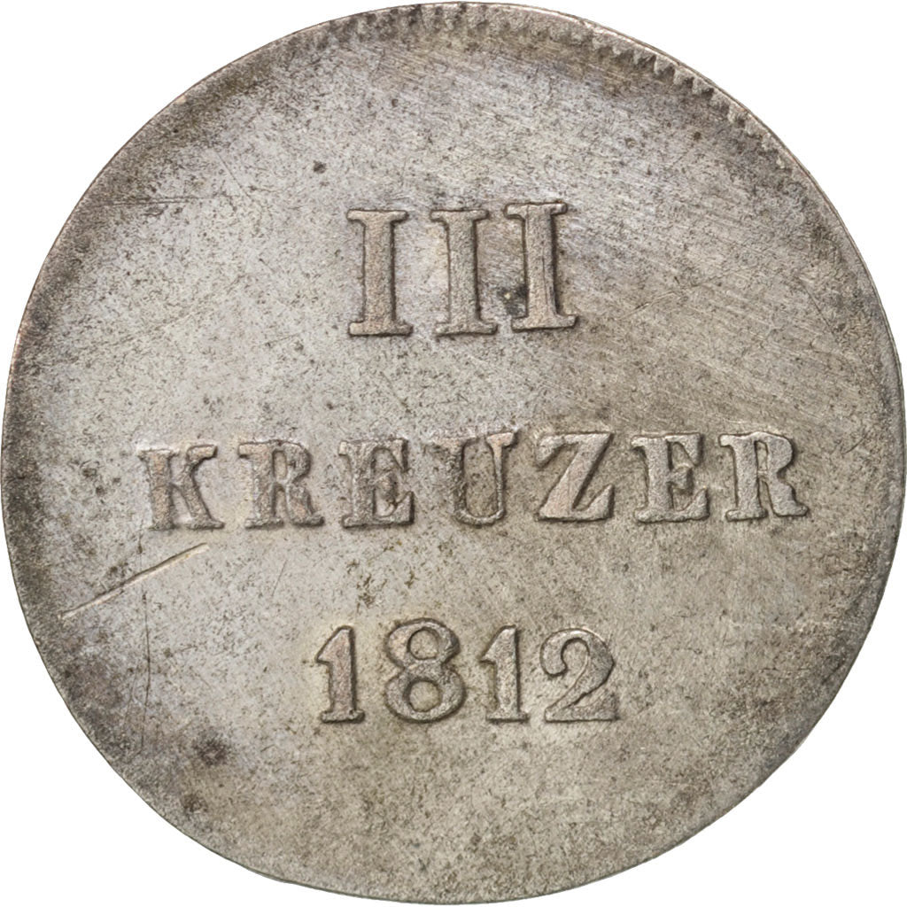 Monnaie, Etats allemands, NASSAU, 3 Kreuzer, 1 Groschen, 1812, Usingen, TTB+