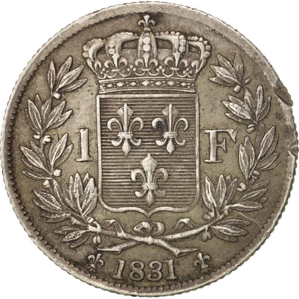 Coin, France, Henri V, Franc, 1831, Paris, AU(50-53), Silver, KM:28.2