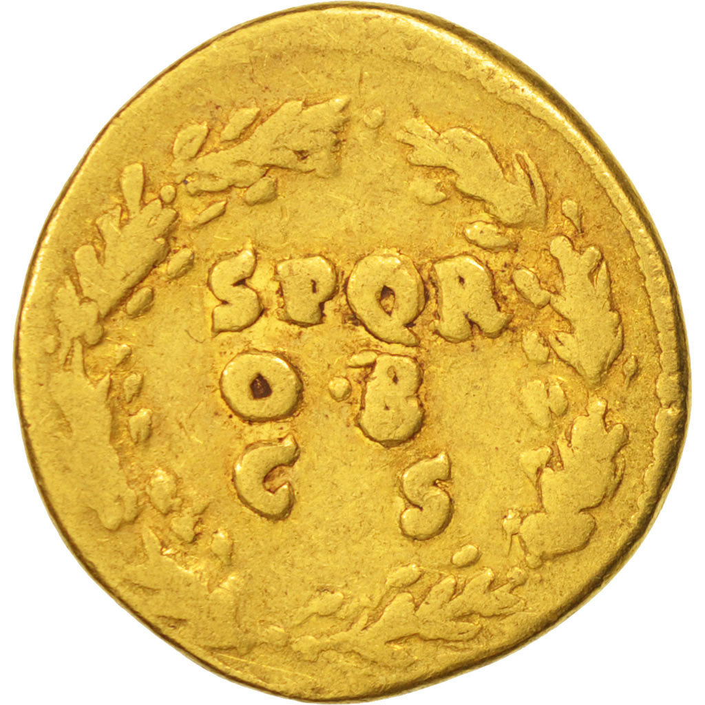 Coin, Vitellius, Aureus, Rome, graded, NGC, Ch F, 5/5-5/5, Gold, RIC:82