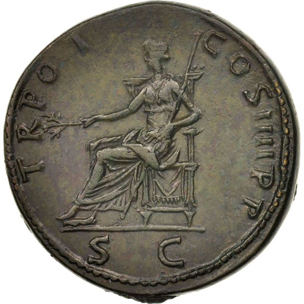 Trajan, Sesterce, Rome, TTB+, Bronze, RIC:432