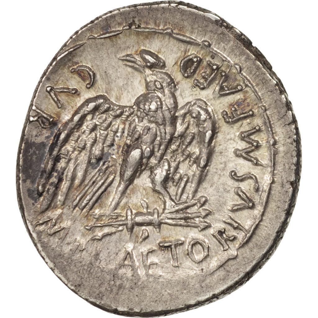 Moneta, Plaetoria, Denarius, Rome, MS(60-62), Srebro, Crawford:409/1