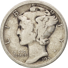 Monnaie, États-Unis, Mercury Dime, Dime, 1920, U.S. Mint, Philadelphie, TB+