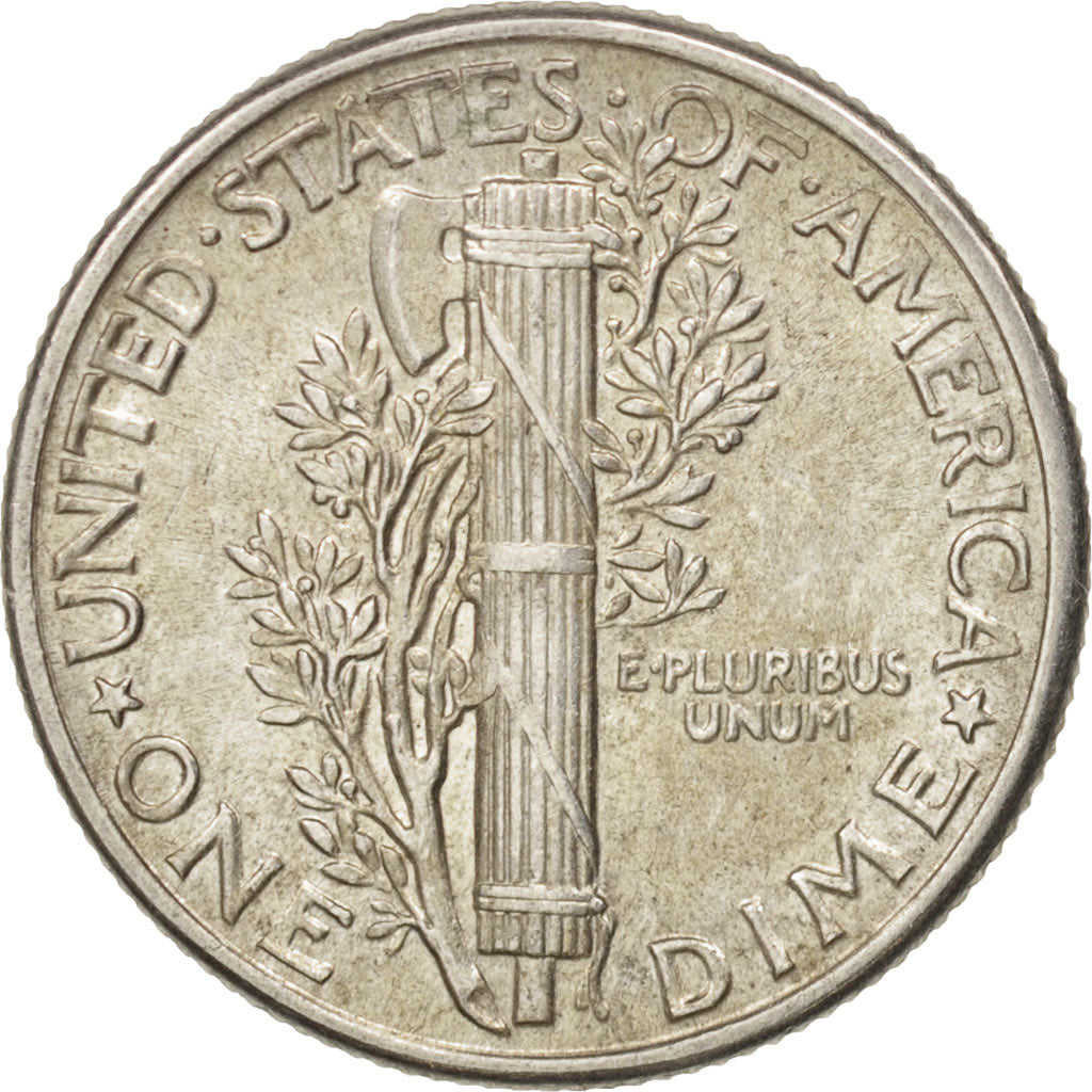 Coin, United States, Mercury Dime, Dime, 1942, U.S. Mint, Philadelphia