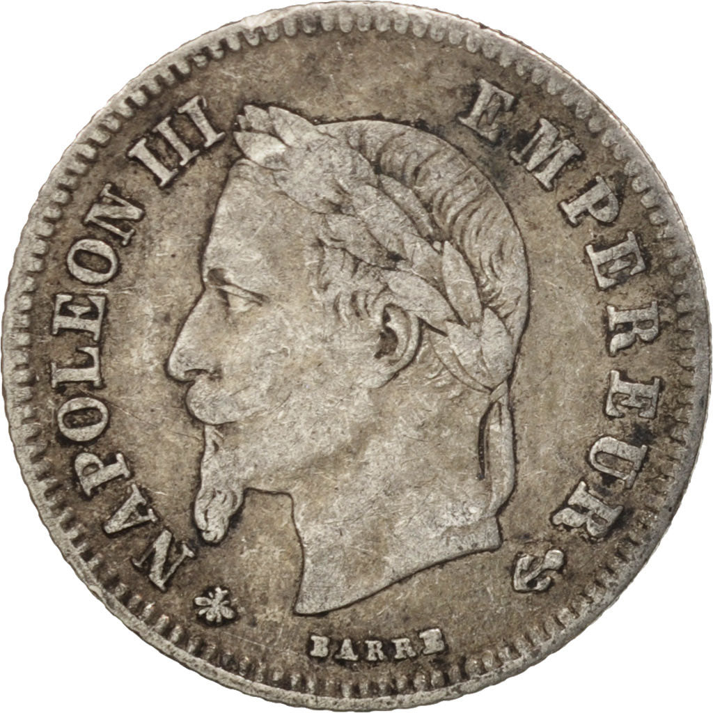 Moneta, Francia, Napoleon III, Napoléon III, 20 Centimes, 1866, Paris, MB+