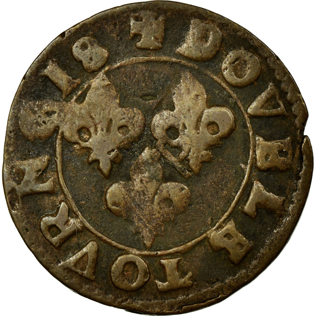 Monnaie, FRENCH STATES, CHATEAU-RENAUD, 2 Deniers, Tournois, TB+, Cuivre, KM:5