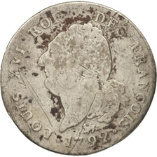 France, Louis XVI, 30 sols françois, 1792, Paris, BC, Plata, KM:606.1