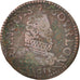 Moneta, TERYTORIA FRANCUSKIE, CHÂTEAU-REGNAULT, Liard, 1613, VF(20-25), Miedź