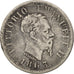 Italy, Vittorio Emanuele II, 50 Centesimi, 1863, Naples, VF(20-25), Silver