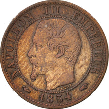 France, Napoléon III, Centime, 1854, Paris, TTB, Bronze, Gadoury:86
