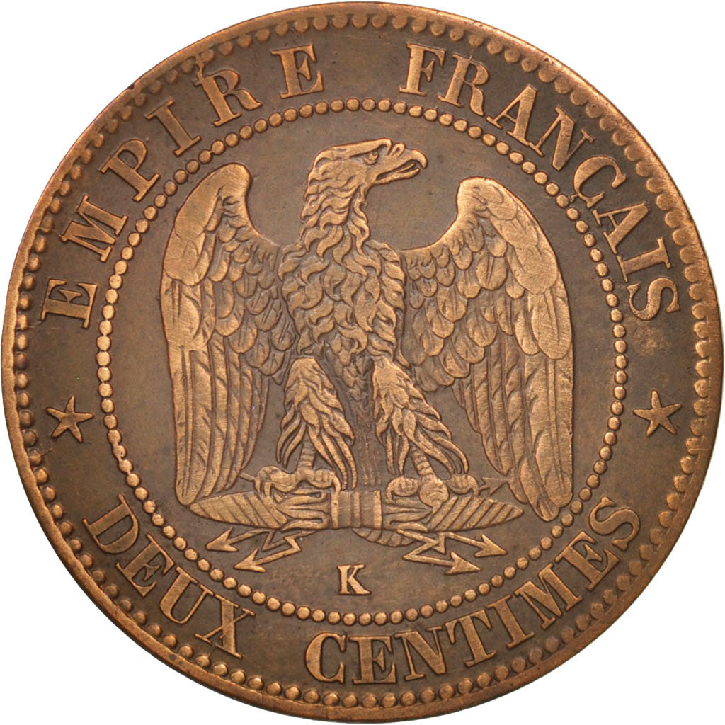 Coin, France, Napoleon III, Napoléon III, 2 Centimes, 1862, Bordeaux