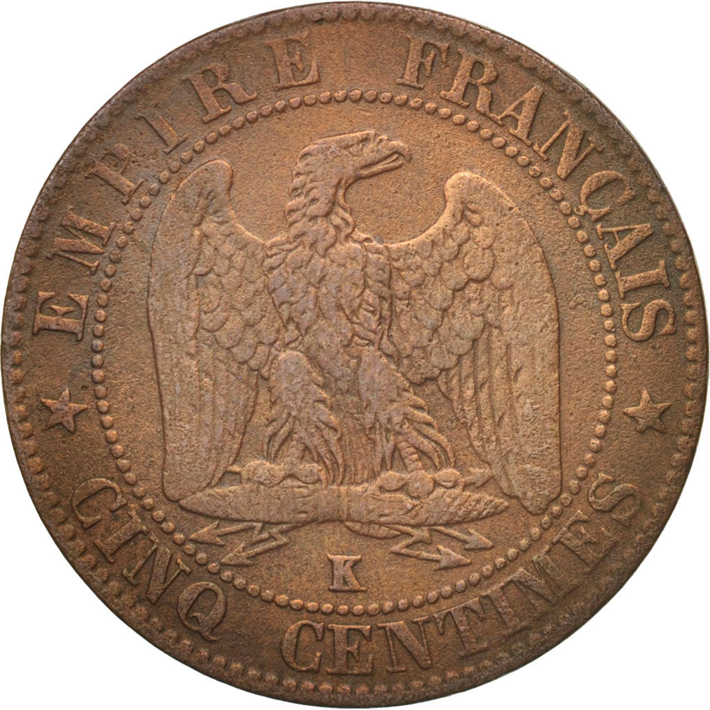 Monnaie, France, Napoleon III, Napoléon III, 5 Centimes, 1856, Bordeaux, TB+