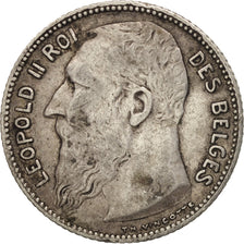 Coin, Belgium, Leopold II, Franc, 1909, EF(40-45), Silver, KM:56.1