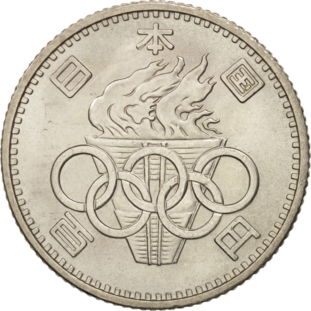 Japan, Hirohito, 100 Yen, 1964, Tokyo, MS(63), Silver, KM:79