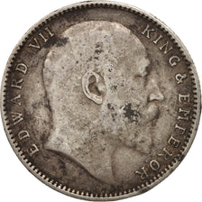 INDIA-BRITISH, Edward VII, Rupee, 1904, VF(20-25), Silver, KM:508