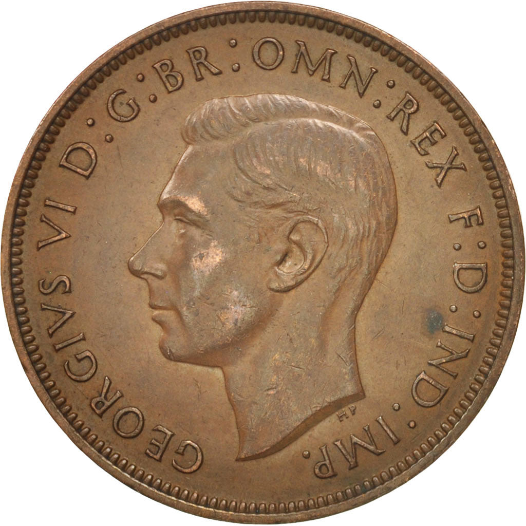 Coin, Great Britain, George VI, Penny, 1937, AU(50-53), Bronze, KM:845