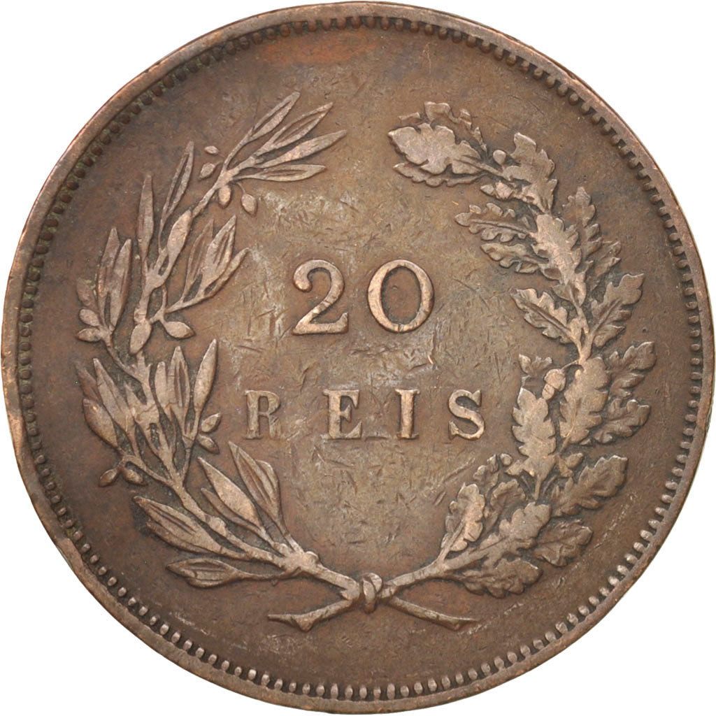 Münze, Portugal, Carlos I, 20 Reis, 1891, S, Bronze, KM:533