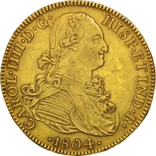 Moneta, Messico, Charles IV, 8 Escudos, 1804, Mexico City, BB, Oro, KM:159