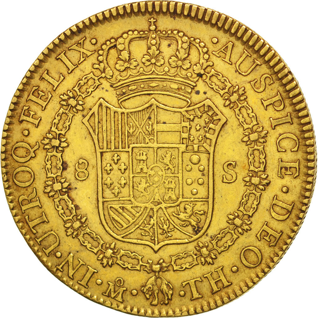 Moneda, México, Charles IV, 8 Escudos, 1804, Mexico City, MBC, Oro, KM:159