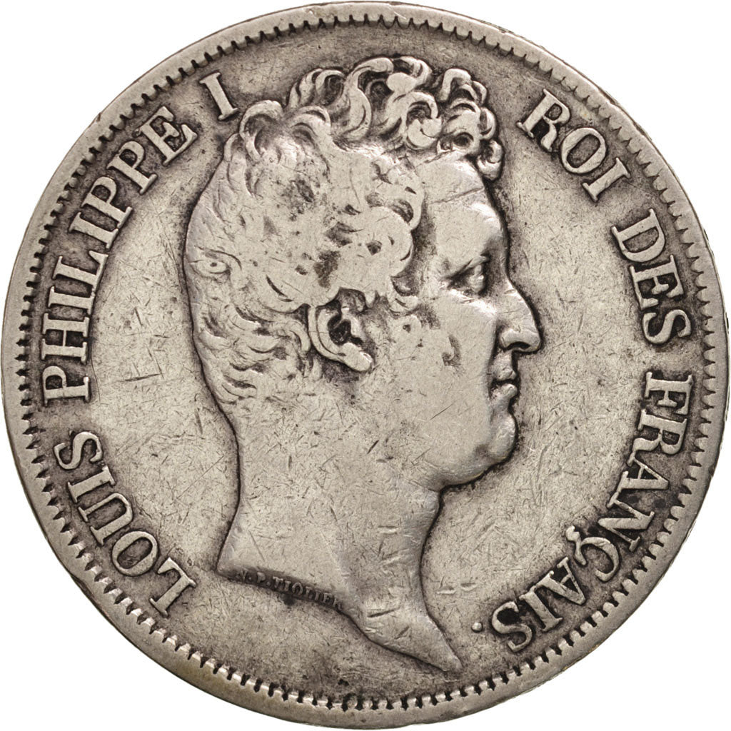 Coin, France, Louis-Philippe, 5 Francs, 1831, Lille, VF(20-25), Silver